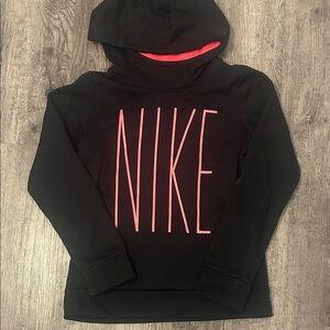 Nike Black Hoodie with Pink NIKE Script